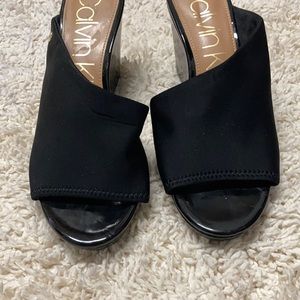 Black Calvin Klein wedge heels -